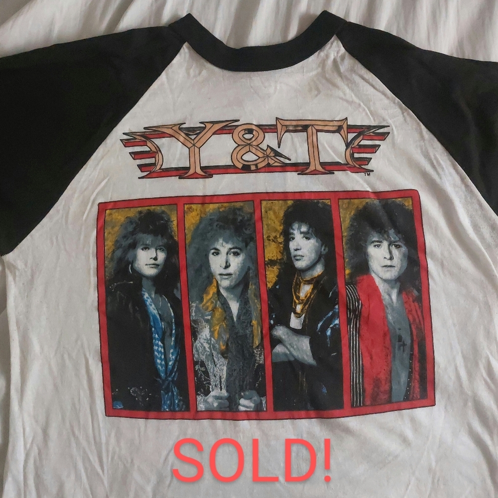 Y & T 1987 Tour Jersey T-shirt. Super RARE! Just found it in Storage! Never worn